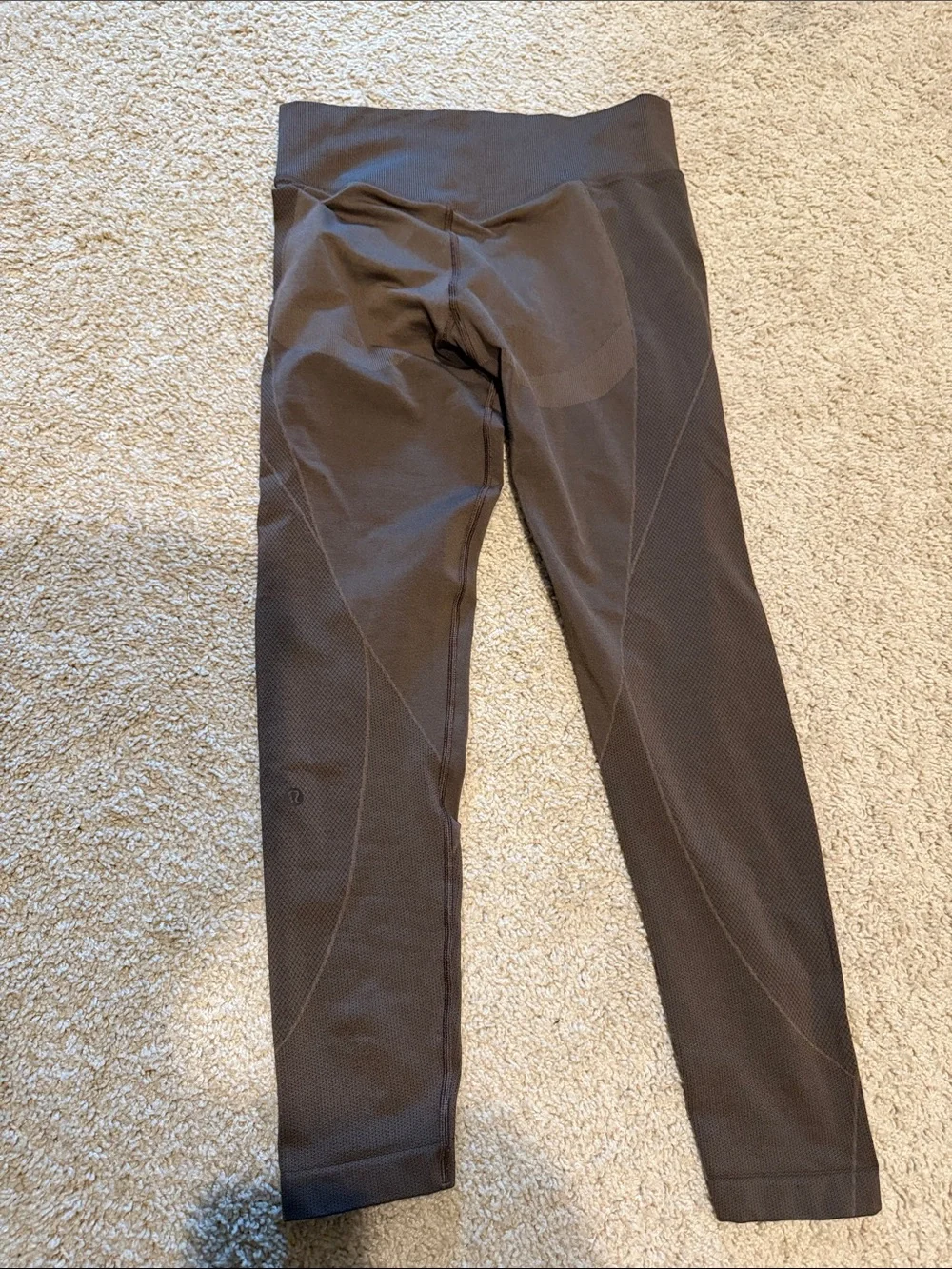 lululemon athletica Brown Textured High-Rise Leggings